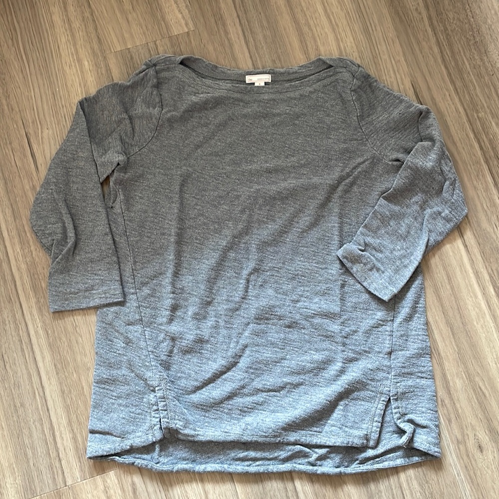 GAP cotton boatneck sweater S gray